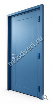 Входная дверь в частный дом синяя с МДФ - купить от производителя Мосдвери Входная дверь в частный дом синяя с МДФ